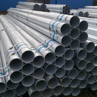Pipe en acier galvanisé métallique de 4 pouces revêtue de zinc 40g/m2-600g/m2